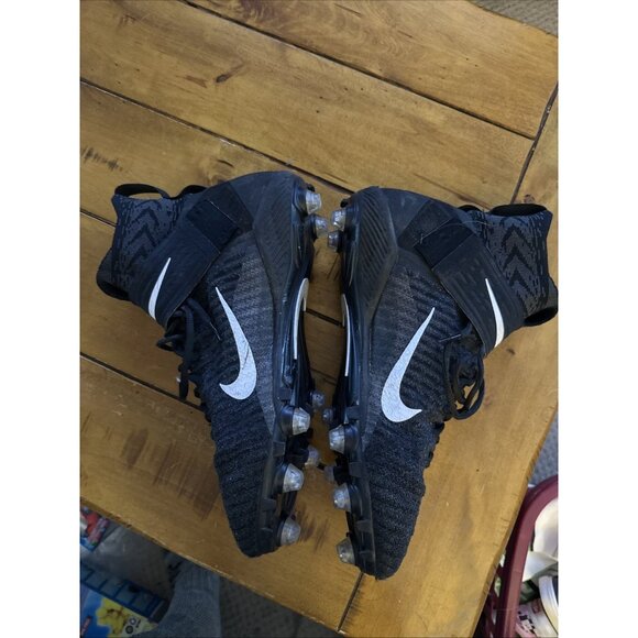 Nike Alpha Fly Knit Control 360 Size 11.5 w/ Cleats Black White Men\'s Football main image 7